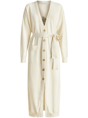 

Intarsia-knit longline knitted cardigan, ETRO Intarsia-knit longline knitted cardigan