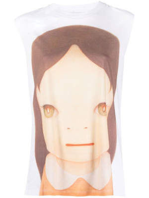 

Graphic-print sleeveless tank top, Stella McCartney Graphic-print sleeveless tank top