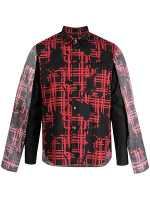 

Graphic-print cotton shirt, Black Comme Des Garçons Graphic-print cotton shirt