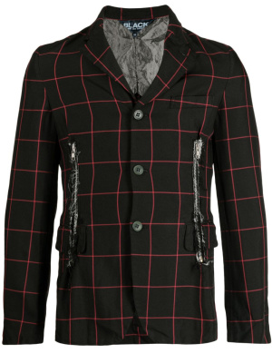 

Check-pattern notched-lapels blazer, Black Comme Des Garçons Check-pattern notched-lapels blazer