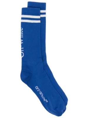 

Logo-print striped socks, Off-White Logo-print striped socks