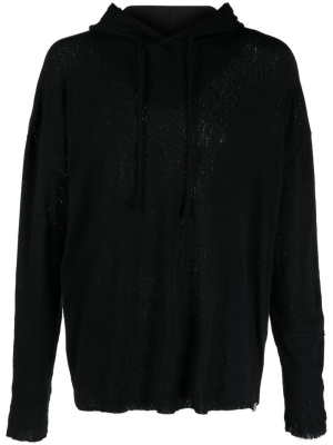 

Distressed cotton hoodie, 1017 ALYX 9SM Distressed cotton hoodie