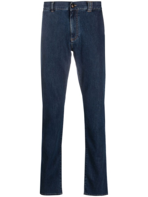 

Logo-patch slim-cut jeans, Canali Logo-patch slim-cut jeans