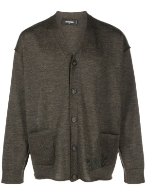 

V-neck virgin wool cardigan, Dsquared2 V-neck virgin wool cardigan
