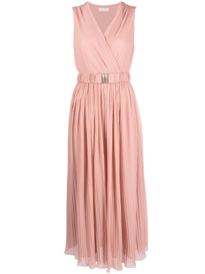 

Belted-waist V-neck midi dress, LIU JO Belted-waist V-neck midi dress