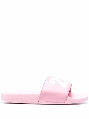 

Pursuit leather slides, Gucci Pursuit leather slides