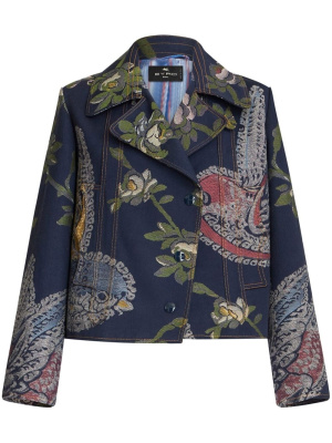 

Notched-collar printed jacket, ETRO Notched-collar printed jacket