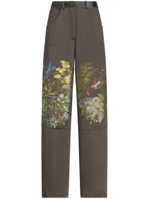 

Floral-jacquard straight-leg trousers, ETRO Floral-jacquard straight-leg trousers