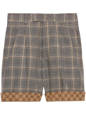 

Prince of Wales linen-wool shorts, Gucci Prince of Wales linen-wool shorts