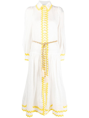 

Cira drop-waist shirtdress, ZIMMERMANN Cira drop-waist shirtdress