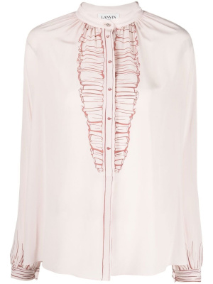 

Graphic-print silk blouse, Lanvin Graphic-print silk blouse