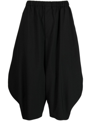 

Pleat-detailing wool cropped trousers, Black Comme Des Garçons Pleat-detailing wool cropped trousers