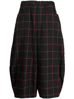 

Check-pattern cropped trousers, Black Comme Des Garçons Check-pattern cropped trousers