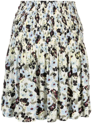 

High-waisted floral-print skirt, GANNI High-waisted floral-print skirt