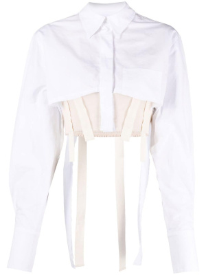 

Cropped button-front shirt, Jacquemus Cropped button-front shirt