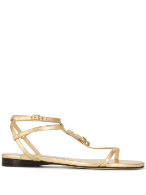 

Alodie logo flat sandals, Jimmy Choo Alodie logo flat sandals