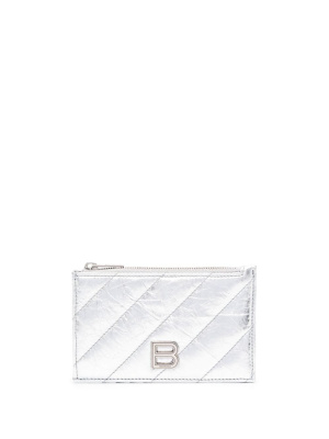 

Logo-plaque leather cardholder, Balenciaga Logo-plaque leather cardholder