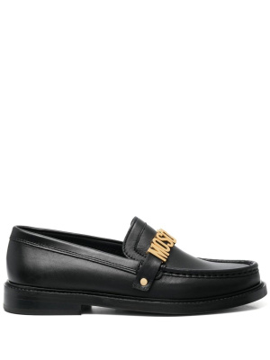 

Logo plaque loafers, Moschino Logo plaque loafers