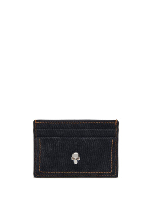 

Skull denim cardholder, Alexander McQueen Skull denim cardholder