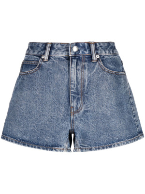 

Logo-patch denim shorts, Alexander Wang Logo-patch denim shorts