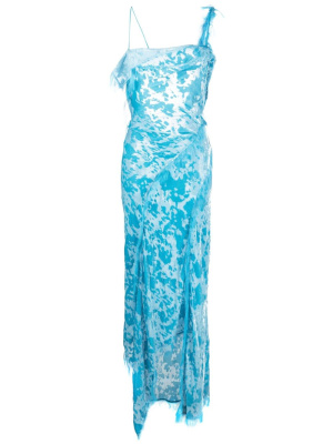 

Chiffon ruffle blue maxi dress, Acne Studios Chiffon ruffle blue maxi dress