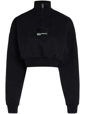 

Zip-up cropped sweatshirt, Karl Lagerfeld Jeans Zip-up cropped sweatshirt