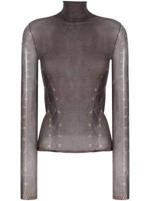 

Trompe L'oeil roll-neck top, Acne Studios Trompe L'oeil roll-neck top