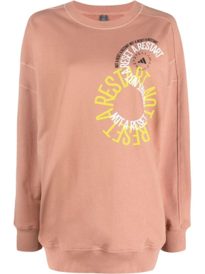 

Logo-print long-sleeved jumper, Adidas by Stella McCartney Logo-print long-sleeved jumper