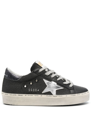 

Hi Star patch textured lace-up sneakers, Golden Goose Hi Star patch textured lace-up sneakers