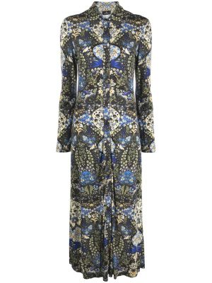 

Floral-print maxi shirtdress, ETRO Floral-print maxi shirtdress