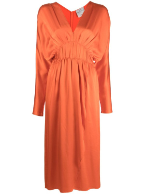 

V-neck silk midi dress, Forte Forte V-neck silk midi dress