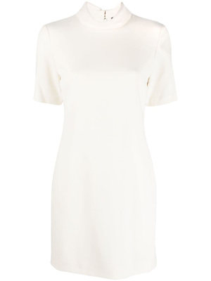 

High-neck short-sleeve minidress, Theory High-neck short-sleeve minidress