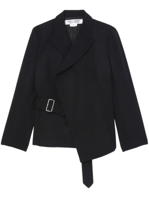 

Peak-lapel belted wool blazer, Comme Des Garçons Comme Des Garçons Peak-lapel belted wool blazer