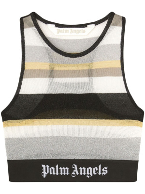 

Striped lurex-detailing crop top, Palm Angels Striped lurex-detailing crop top