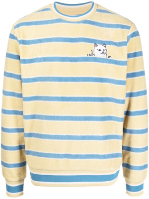 

Peeking Nermal-embroidered brushed sweatshirt, Ripndip Peeking Nermal-embroidered brushed sweatshirt