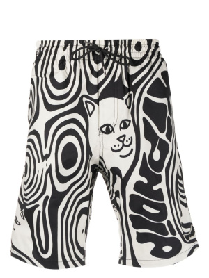 

Swirl-pattern logo swim shorts, Ripndip Swirl-pattern logo swim shorts