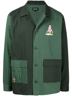 

Panelled graphic-print jacket, Ripndip Panelled graphic-print jacket