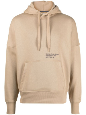 

Layered Address Hwk drawstring hoodie, Calvin Klein Jeans Layered Address Hwk drawstring hoodie