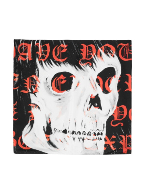 

Skull-print silk scarf, AMIRI Skull-print silk scarf