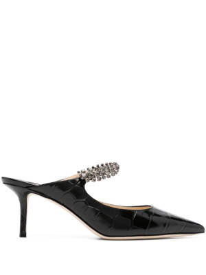 

Bing 65 crocodile-embossed mules, Jimmy Choo Bing 65 crocodile-embossed mules