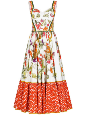 

Graphic-print midi dress, Dolce & Gabbana Graphic-print midi dress