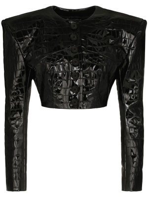 

Cropped croc-effect jacket, Dolce & Gabbana Cropped croc-effect jacket