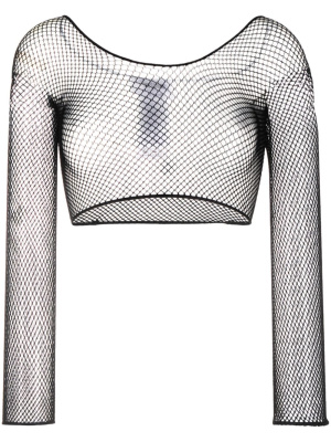 

Sheer scoop neck crop top, Moschino Sheer scoop neck crop top