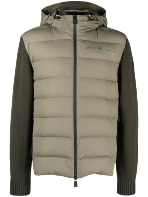 

Panelled quilted hooded jacket, Moncler Grenoble Panelled quilted hooded jacket