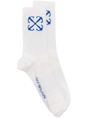 

Arrow intarsia-knit socks, Off-White Arrow intarsia-knit socks