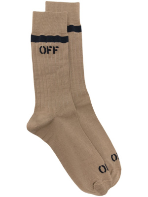 

Off Stamp intarsia-knit socks, Off-White Off Stamp intarsia-knit socks
