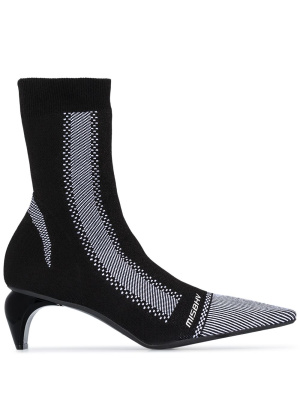

80mm striped knit ankle boots, MISBHV 80mm striped knit ankle boots