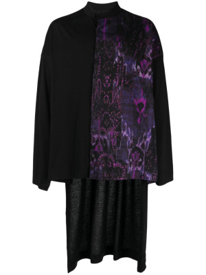 

High-low collarless shirt, Yohji Yamamoto High-low collarless shirt