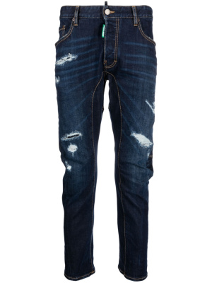 

Distressed slim-cut cropped jeans, Dsquared2 Distressed slim-cut cropped jeans