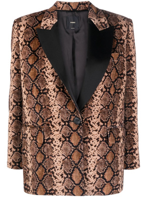 

Snakeskin-print single-breasted blazer, PINKO Snakeskin-print single-breasted blazer